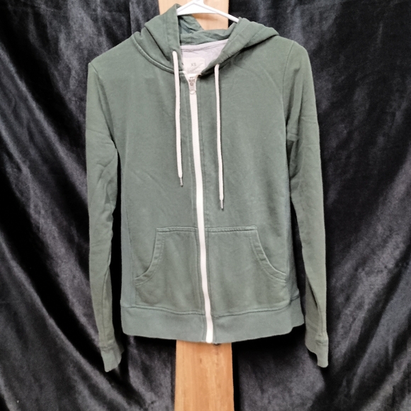 Cozy Green Zip-Up Hoodie - Picture 1 of 8